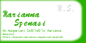 marianna szenasi business card